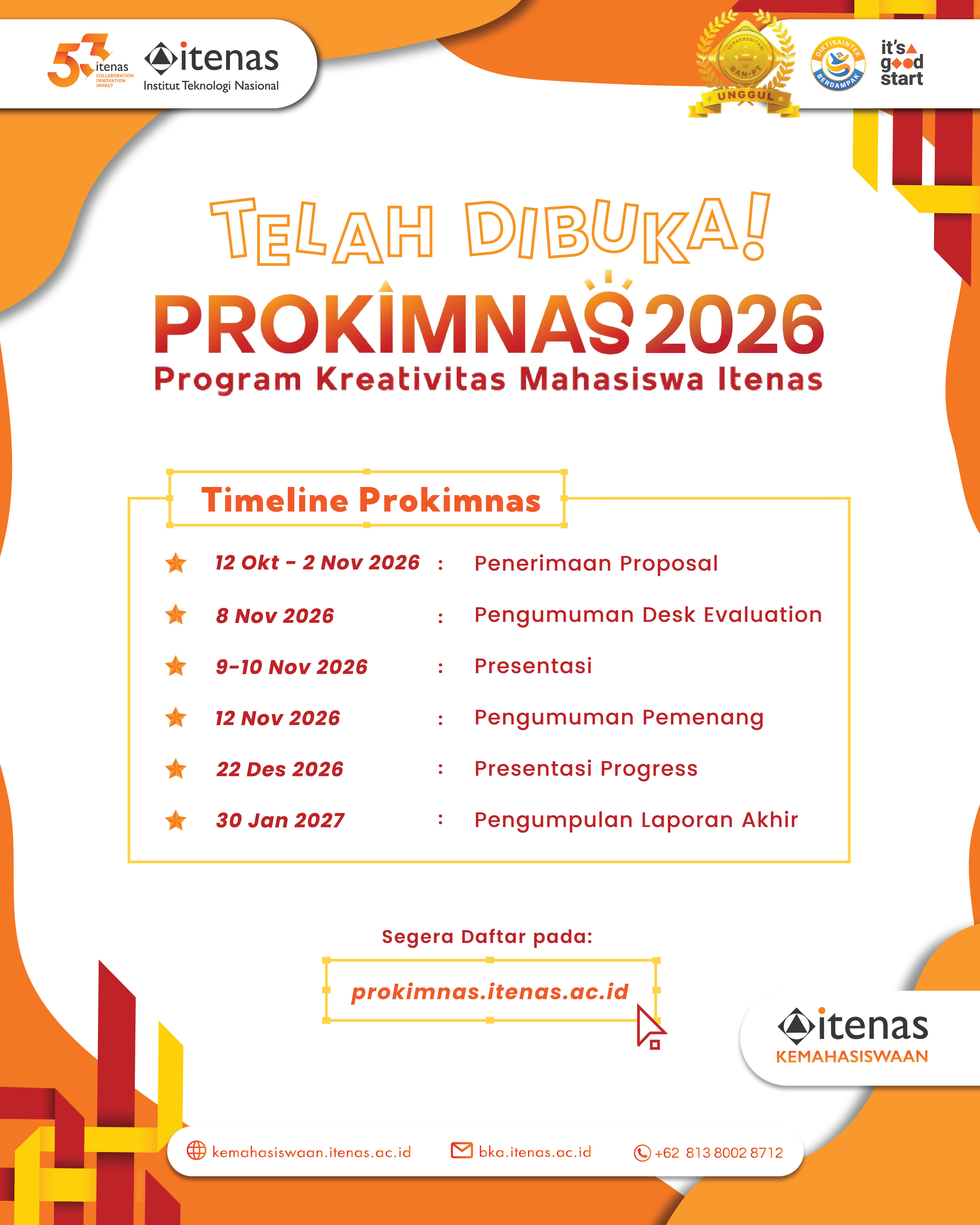 Program Kreativitas Mahasiswa Itenas (PROKIMNAS) 2026
