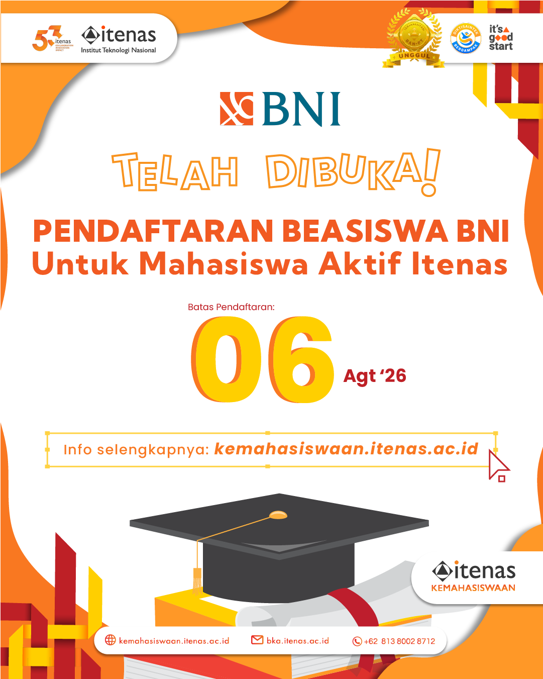 Beasiswa Bank Negara Indonesia (BNI) Tahun 2026